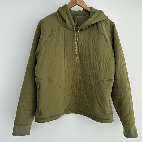 Lululemon Dynamic Movement Hoodie Women 12 Quilted Hooded Water Repellant Jacket - Picture 1 of 15