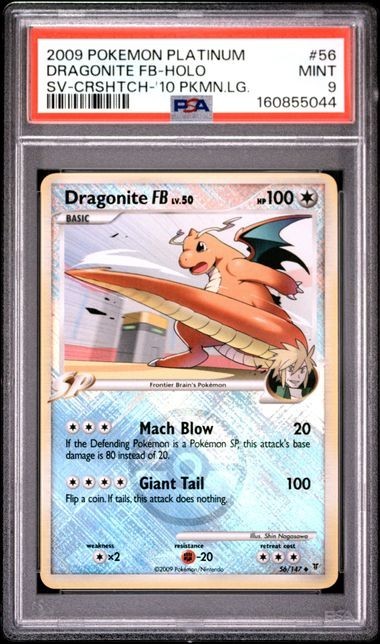 Dragonite FB Pokémon 2009 Supreme Victors Reverse Holo PSA 9