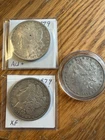 1879 Morgan Silver Dollar Lot (3) – 1879-S AU+, 1879-O XF, 1879 P Silver Dollars