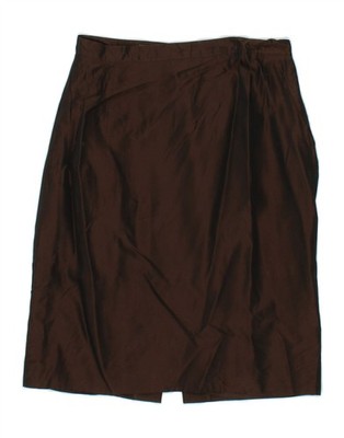ROCCOBAROCCO Damen Bleistiftrock W28 mittelbraun BS04