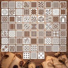 66 Pcs Small Geometric Stencils for Crafts Reusable, 3 Inch