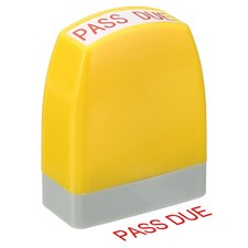 Pass Due Notice Stamp, Office Stamp Pre Inked Stamp, Yellow