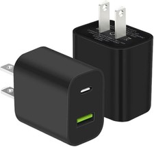 2 Pack USB C Charger Block, Dual Port Type C Wall Charger Fast Charging 20W 1471
