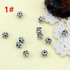 50Pcs Tibetan Silver Spacer Beads Metal Spacer Beads for Jewelry Making, Bracele
