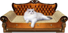 Luxury Cardboard Cat Scratcher Sofa Bed, Couch Shaped Scratching Board, Scratch