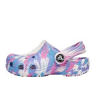 Crocs Classic Marbled Clog Kids Tie-Dye White/Pink Multi Slip-On Shoes 1, 3