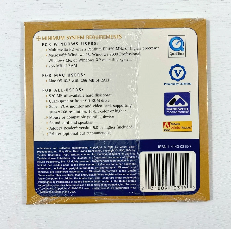 ILumina Gold Starter Edition Live the Bible Animated Bible Software 2004 Sealed - Image 2 of 2