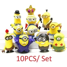 10PCS/ Set kawaii Minions Figurines Toys 3D Eye Despicable Minions Action Figure