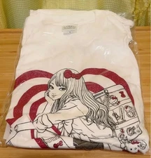 Junji Ito x Sanrio Hello Kitty GAL Tomie Heart White T-shirt, Size L, New