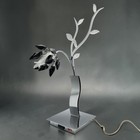 Lampada da tavolo Collezione Boccioli Cromata fiori Rami in vetro Murano LAMP