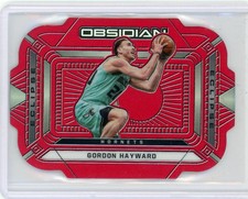 2020-21 Panini Obsidian Gordon Hayward #37 Eclipse Electric Etch Red Flood