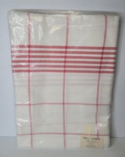 Williams Sonoma White Red 100 Cotton 70" x 70" Tablecloth New Old Stock READ