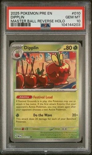 Dipplin (Master Ball Pattern) 010/131 Sv: Prismatic Evolutions Holo PSA 10