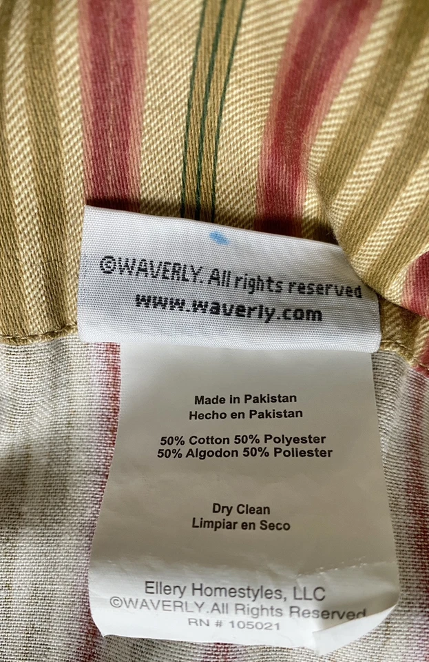 Juego/2 Waverly 87"x42" paneles forrados varilla bolsillo mezcla algodón oliva oro borgoña Foto 3 de 4