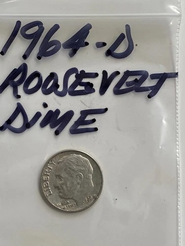 1964-D- Roosevelt Dime .10 - Good Circulated Condition / Silver