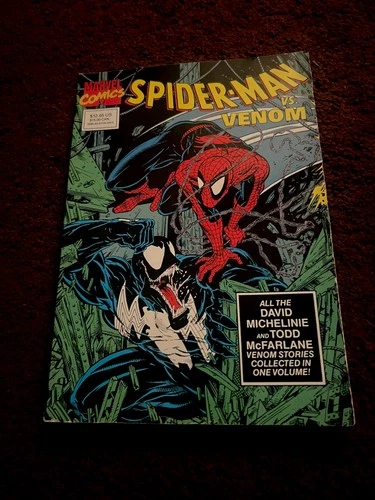 Spider-Man vs Venom Marvel TPB Comic (1990) David Michelinie Todd McFarlane