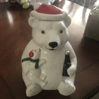 1998 VINTAGE COKE COCA-COLA WHITE POLAR BEAR COOKIE JAR FREE SHIPPING