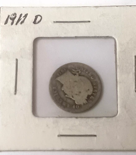1911 D BARBER DIME