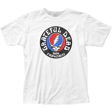 Grateful Dead Opaque Skull Mens T Shirt Music Classic Concert Band Tee New White