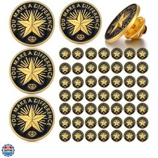 50 Pcs Employee of The Lapel Pin Bulk Star Recognition Appreciation Gift Ena...