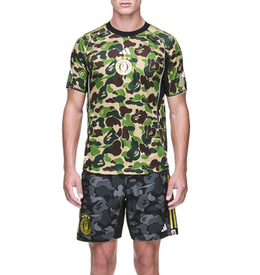 adidas Bape Originals Camo Black Full Set Slim Jersey and Shorts