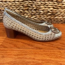 Tory Burch Woven Block Heels sz 10