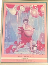 Signed Richard Avedon Photography Marilyn Monroe as Clara Bow Poster 1958