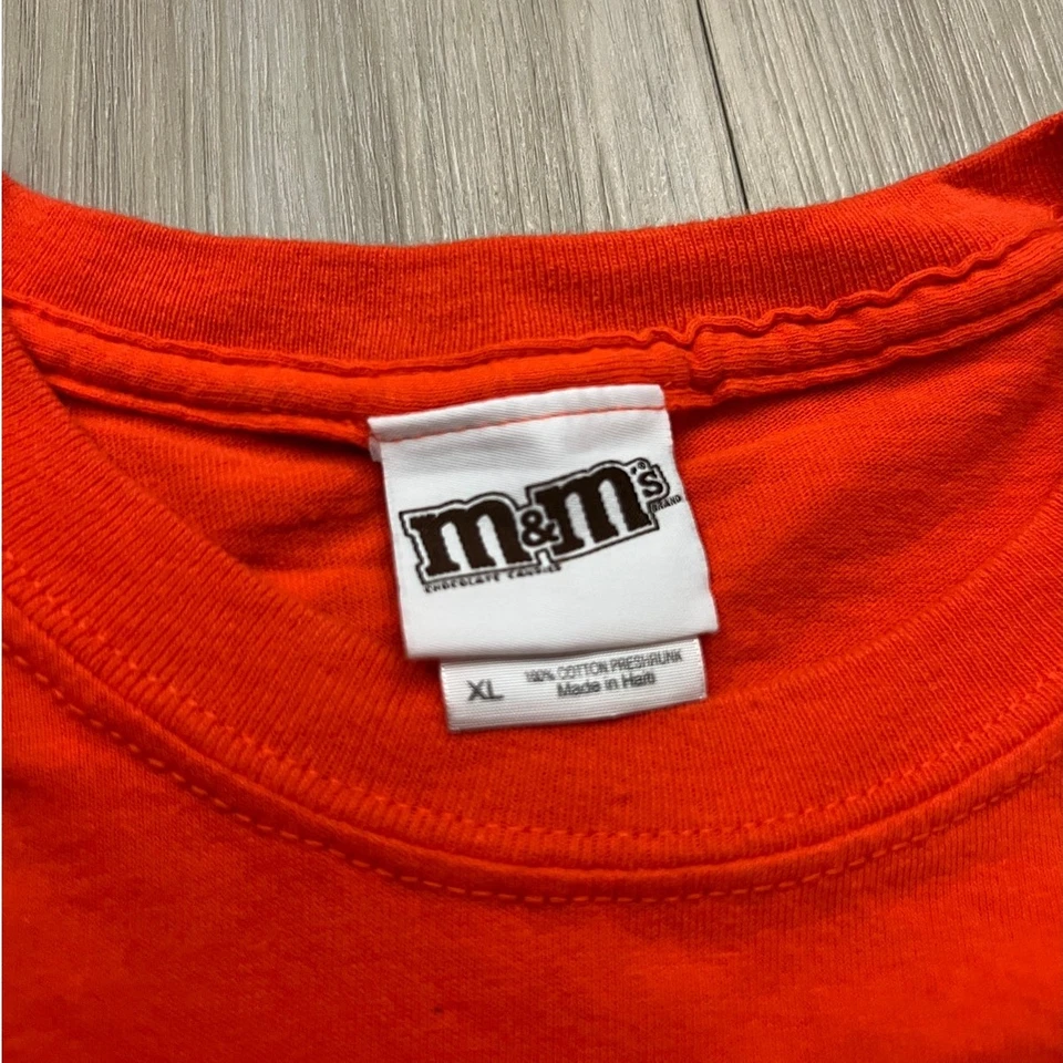 Camiseta De Colección Y2K M&M's Caramelo Snack Dibujos Animados Parodia Comedia Divertida Naranja XL Foto 4 de 4