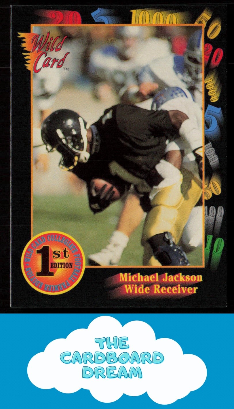 Michael Jackson 1991 Wild Card Draft #10 20 Stripe Southern Miss Golden Eagles