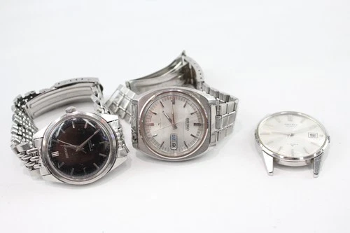 Vintage Seiko Automatic & Hand Wind Mechanical Watches Working x 3