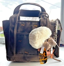 VIRAL!! Madden Girl Dachshund Mini Tote Bag with Charms - NWT