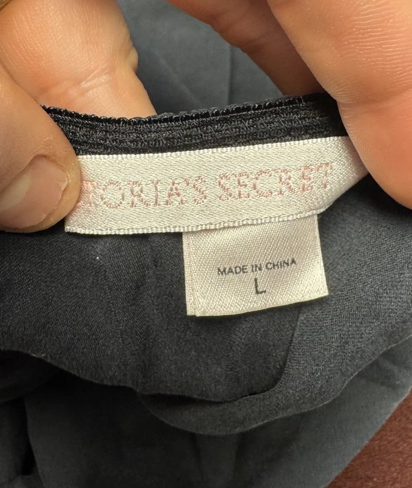 Camisola Victoria’s Secret preta rosa 100% seda lingerie lingerie lingerie lad - Imagem 4 de 4