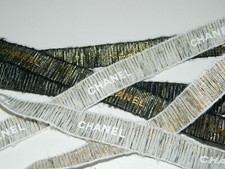 CHANEL Gift Wrapping Ribbon - 2 patterns , one yard each - 2 yards total NEW