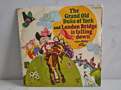 GRAND OLD DUKE OF YORK/LONDON BRIDGE IS FALLING DOWN, PINKY & PERKY 7'' 45 GEBRAUCHT