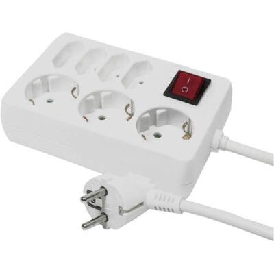 Logilink LPS210 Ciabatta Multipresa 7 Prese – Cavo 5 M, 3600 W, Interruttore E Protezione Contatti