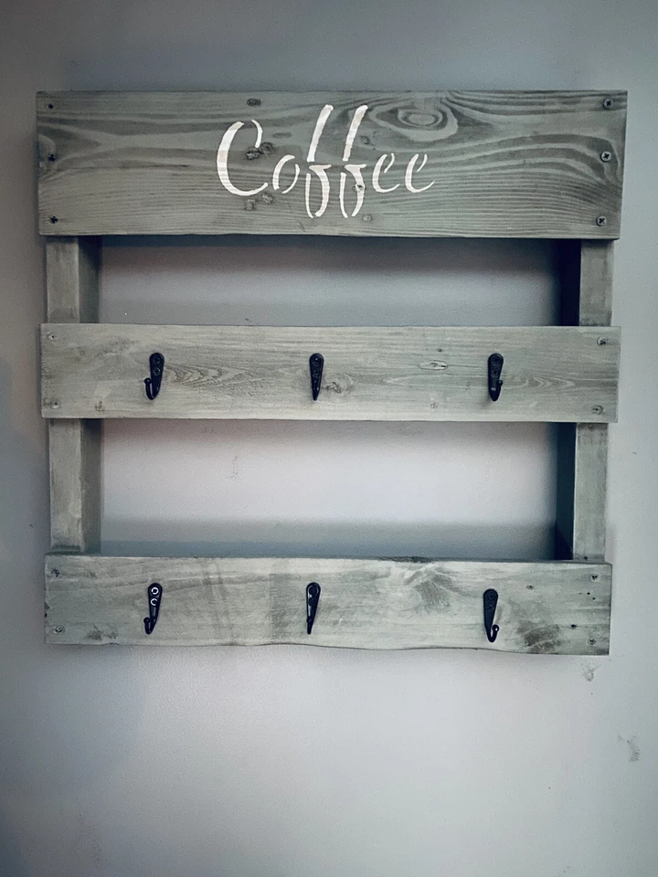 Деревенская кофейная стойка, кофейный бар, кофейная стойка, фермерский дом, примитивный серый - Изображение 3 из 4