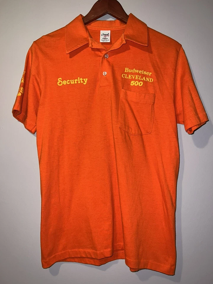 CAMISA DE SEGURIDAD VINTAGE AÑOS 80 BUDWEISER CLEVELAND 500 INDY RACE WMMS mediana Foto 2 de 4