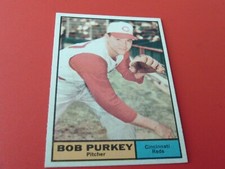1961  TOPPS   BOB  PURKEY  #9   CINCINNATI  BASEBALL  NM /  MINT  OR  BETTER  !!