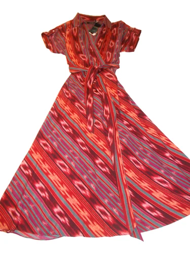 NEW Ralph Lauren $165 Southwestern Ikat Yellowstone Long Dress Kelley SZ 10