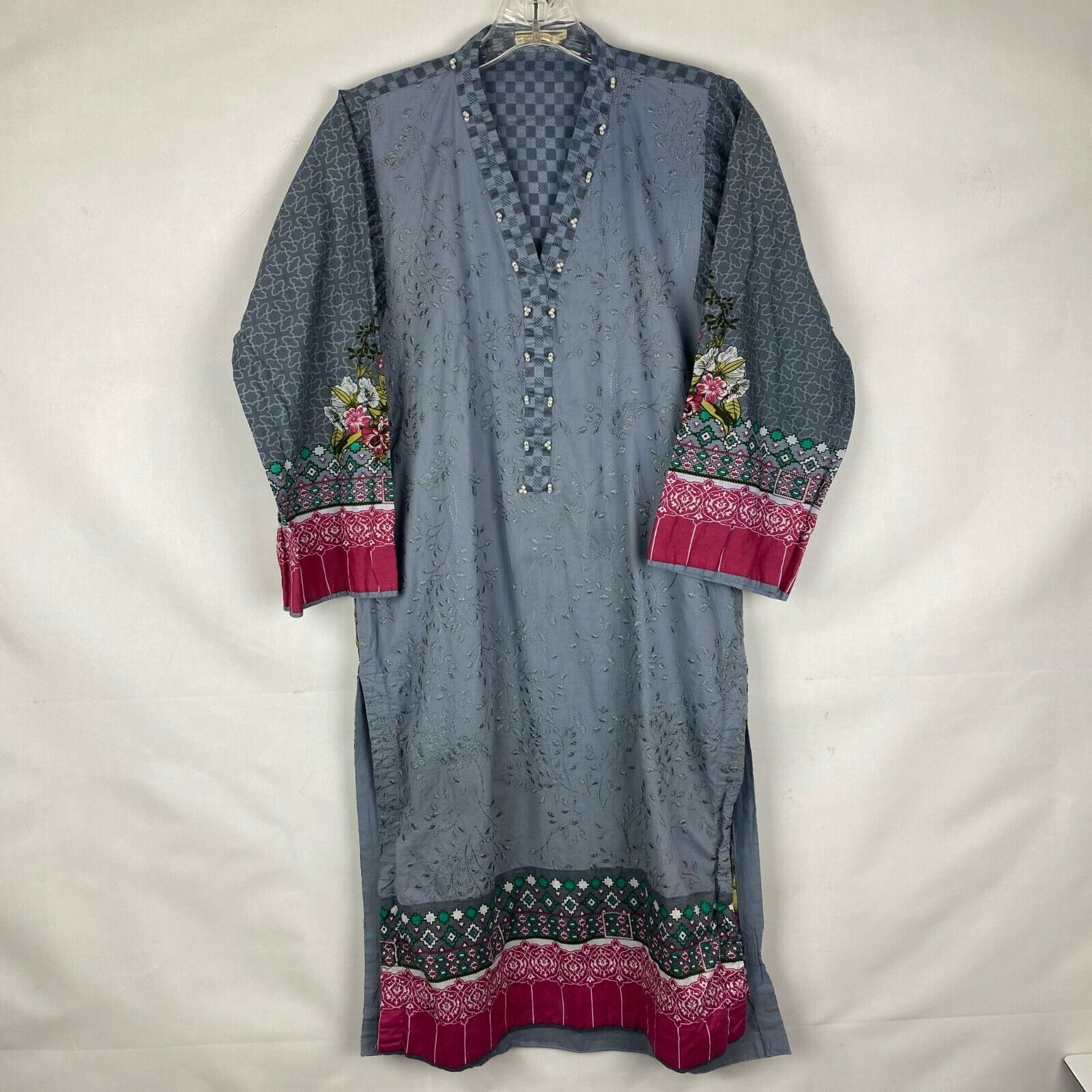 Gul Ahmed Embroidered Kurti Shirt Women's Size Sm… - image 3