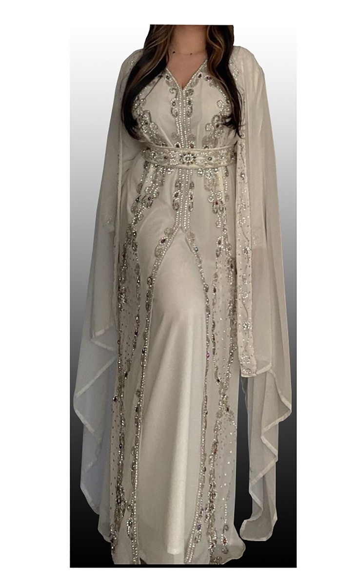 SALE New Moroccan Dubai Kaftans Farasha Abaya Dress Very Fancy Long Gown MS 233
