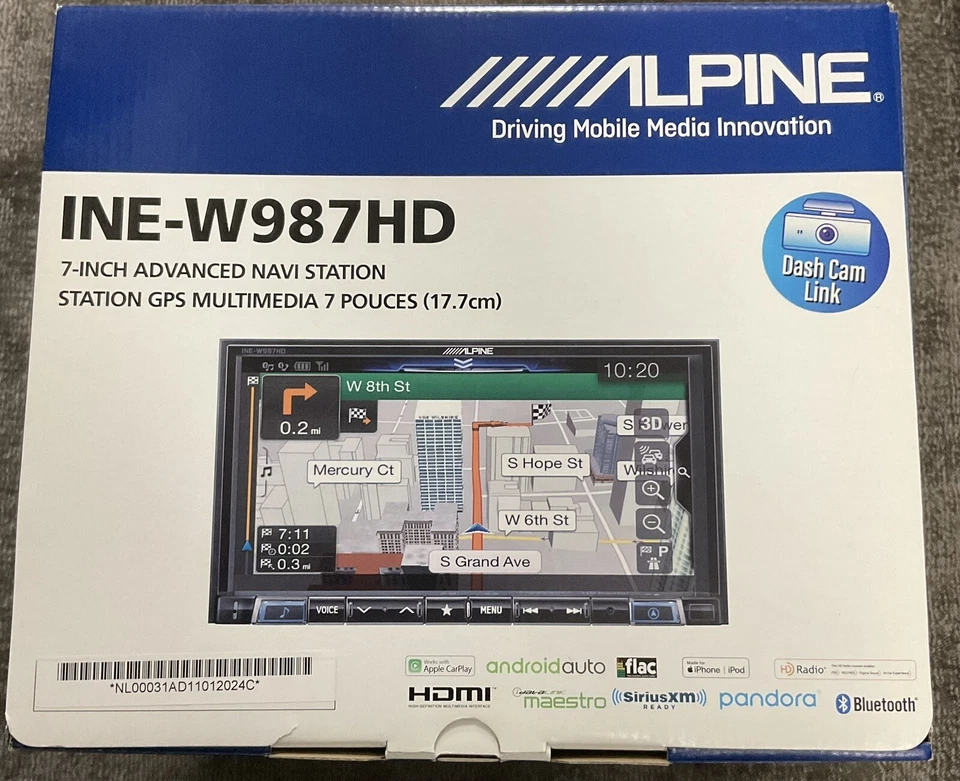 New Alpine INE-W987HD 2-DIN 7" Digital Multimedia Receiver w/ GPS Navigation 1YR - Image 2 of 4