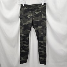 Athleta Camo Contender 7/8 Tight Leggings Green 405480-02 Women's Size Small
