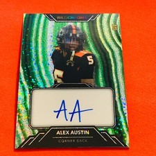Alex Austin 6/7 ROOKIE AUTO Beavers / Bills 2023 Wild Card CHROME GREEN SPARKLES