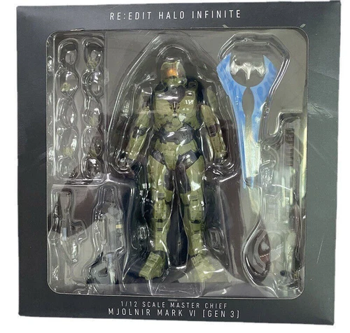 Halo Infinite Master Chief Action Figure Desktop Model Statue PVC Toy Props - Picture 7 of 8