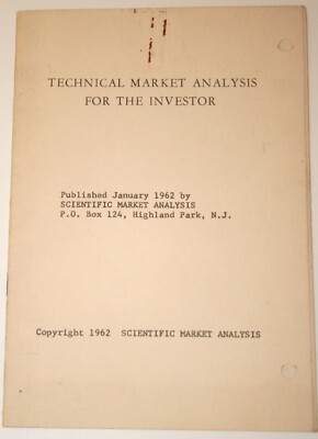 (1962) Technical Market Analysis for the Investor RARE TECHNICAL INDICATOR ORIG