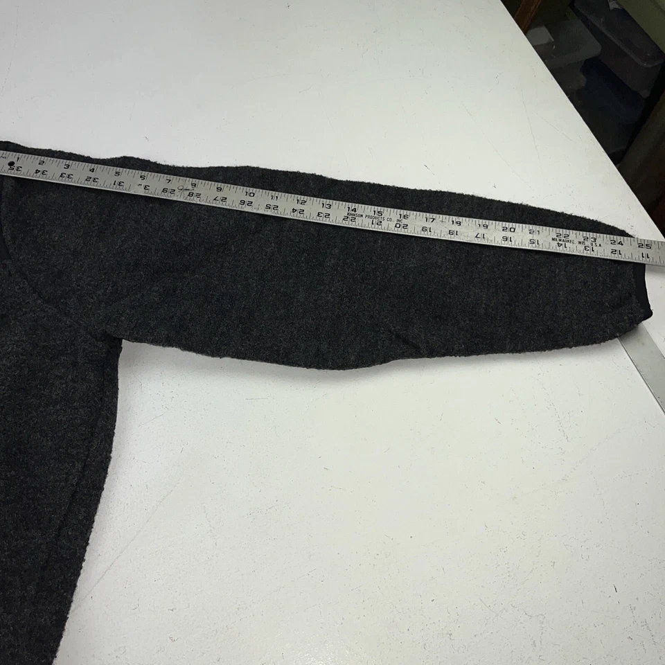 Vtg. Woolrich, Double 1/2 Zip Pullover. High Neck. Kangaroo Pocket. Black & Gray - Image 4 of 4