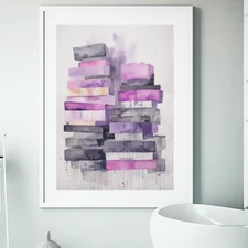 Abstract Blocks, Squares, Painting,  Illustration Digital Wall Art Poster Decor