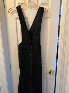 pinafore button dress