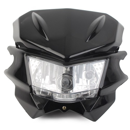 Universal Motorrad Verkleidung Scheinwerfer Lampe Hi/Lo für Street Fighter Dirt Bike - Bild 6 von 11
